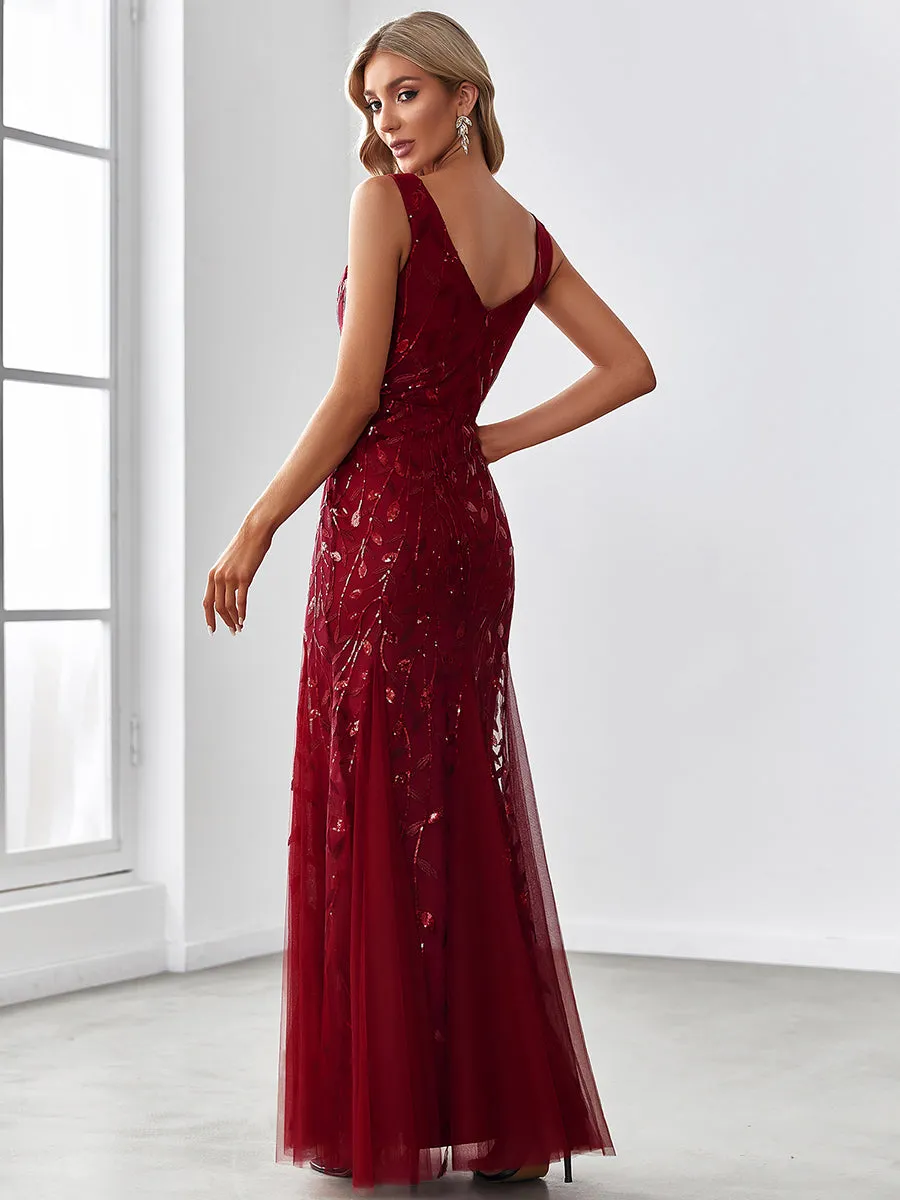 Custom Size Classic Fishtail Sequin Wholesale Evening Dresses for Women