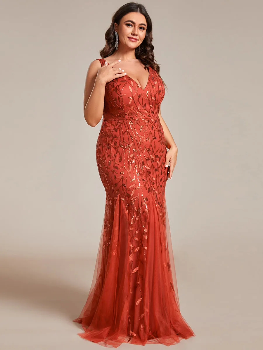 Custom Size Classic Fishtail Sequin Wholesale Evening Dresses for Women