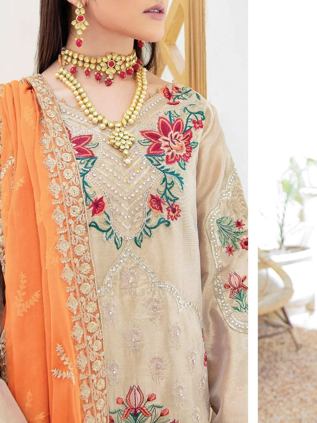 Designer Embroidered Chiffon