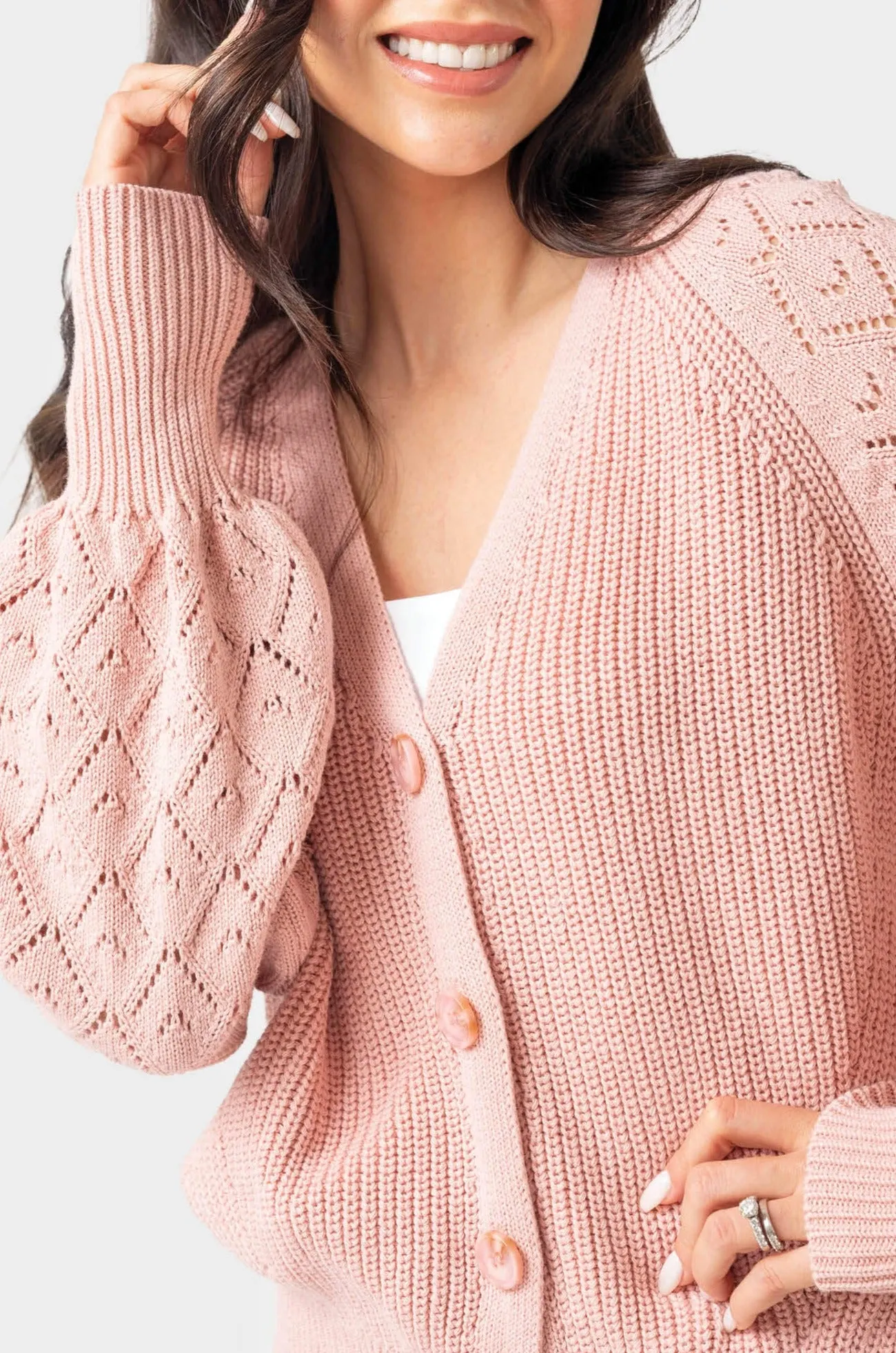 Diamond Stitch Crochet Cardigan