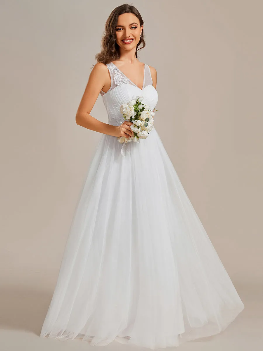 Elegant Appliques Mesh Wholesale Bridesmaid Dresses