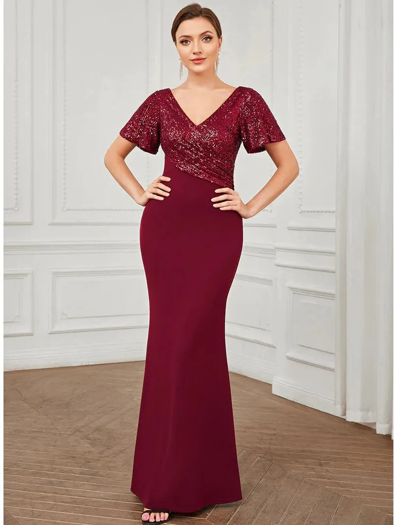 Fishtail Sweetheart Neck Split Evening Dresses