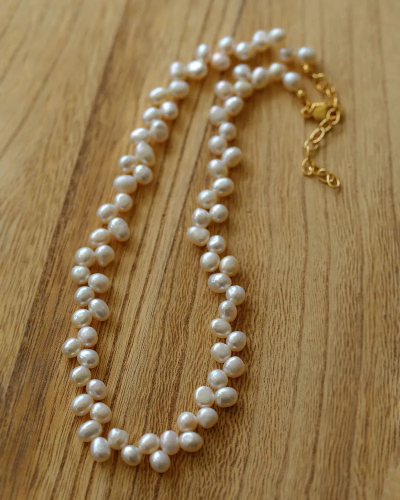 Freshwater Rice Pearl Strand Necklace