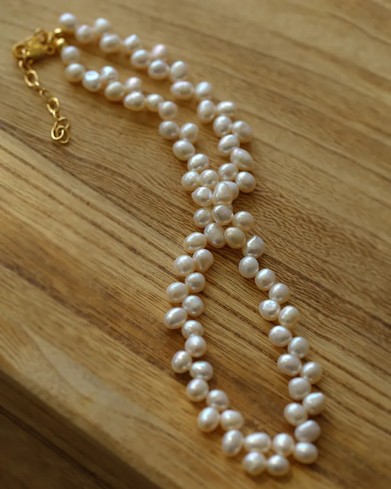 Freshwater Rice Pearl Strand Necklace