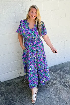 Garden Show Floral Midi Dress