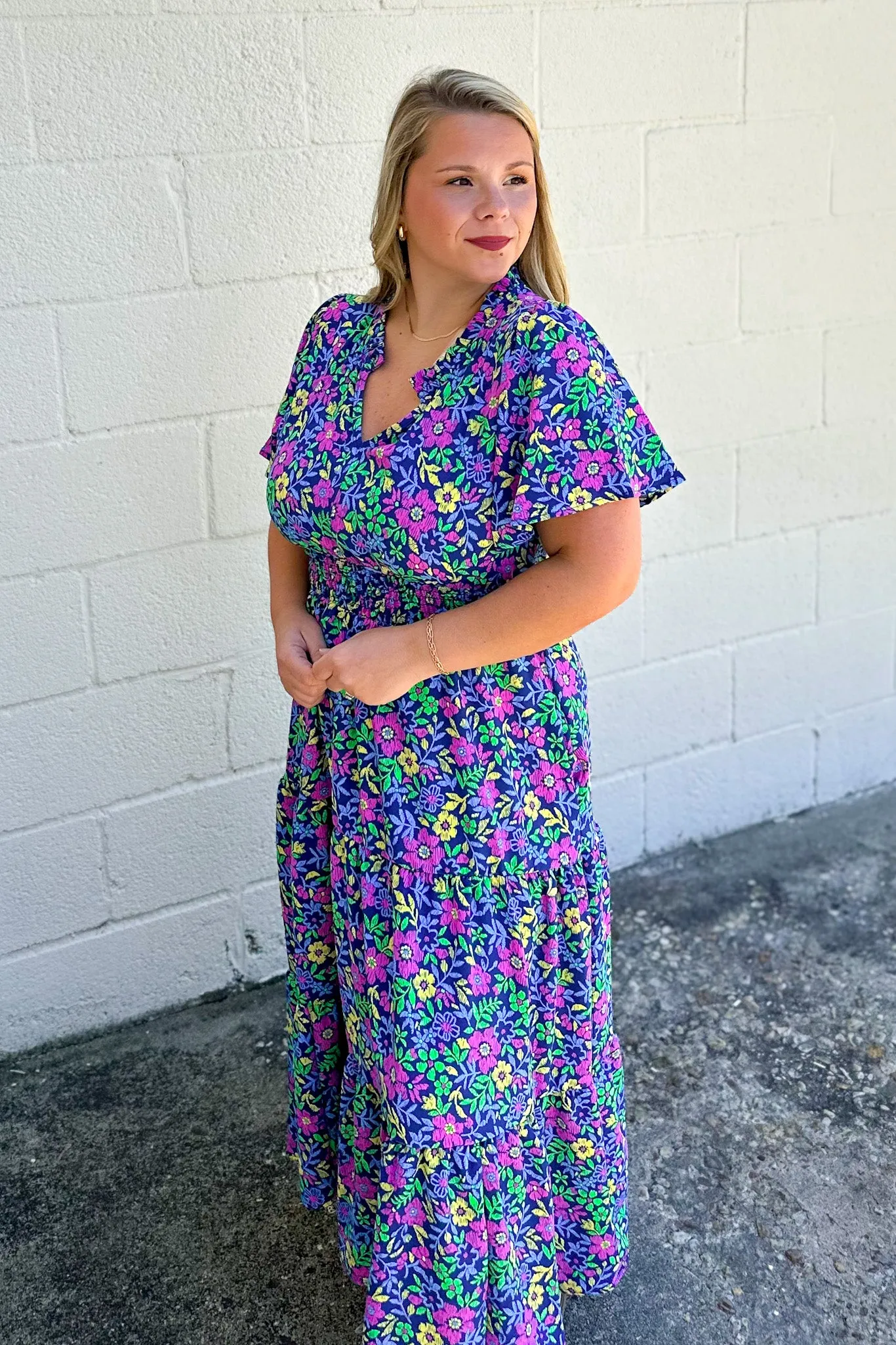 Garden Show Floral Midi Dress