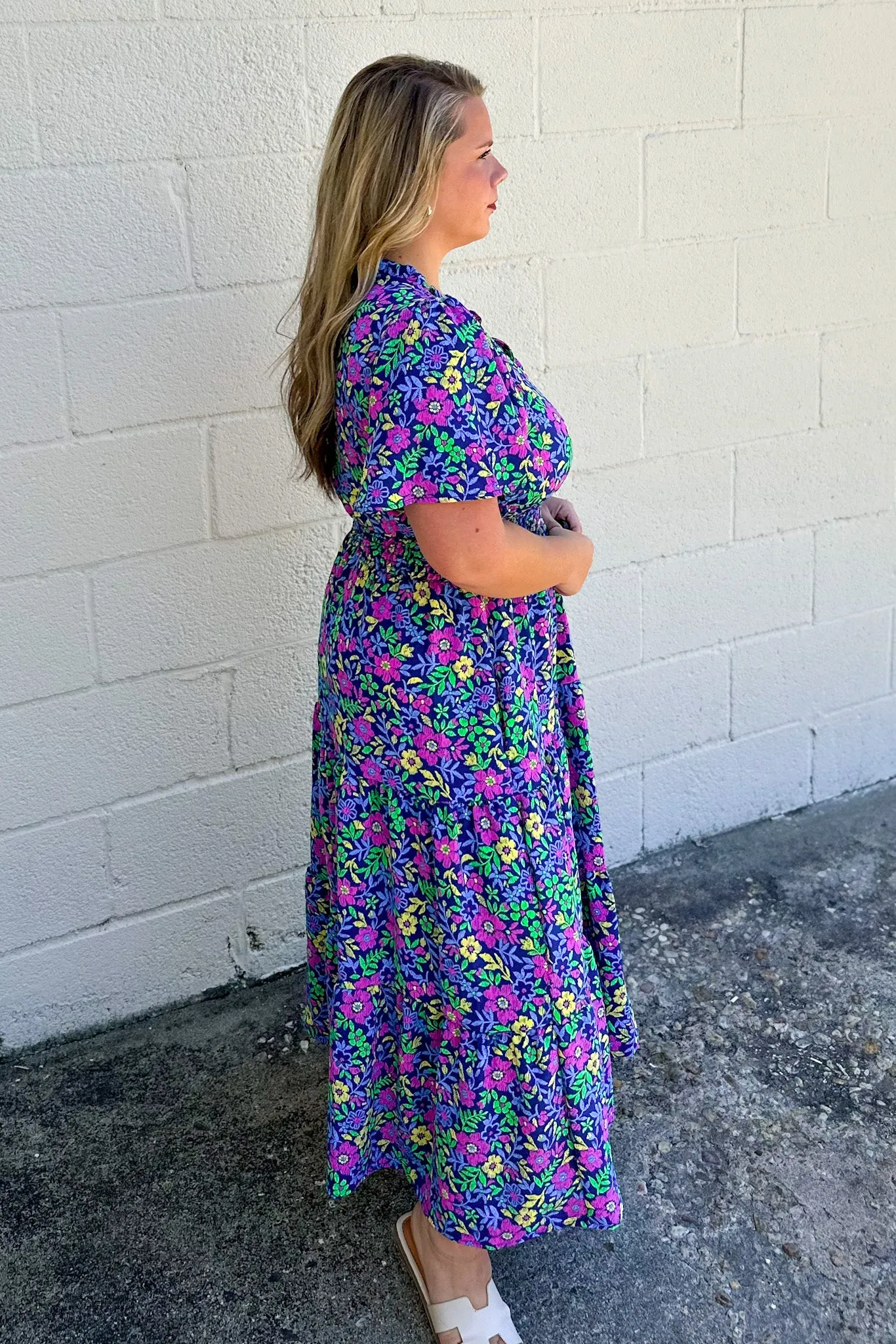 Garden Show Floral Midi Dress