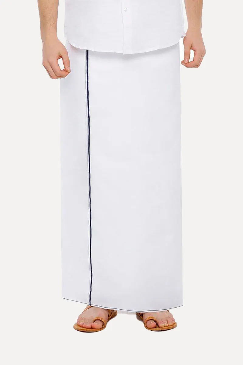 H2O - Double Dhoti With Small Border For Men (Assorted) | Uathayam