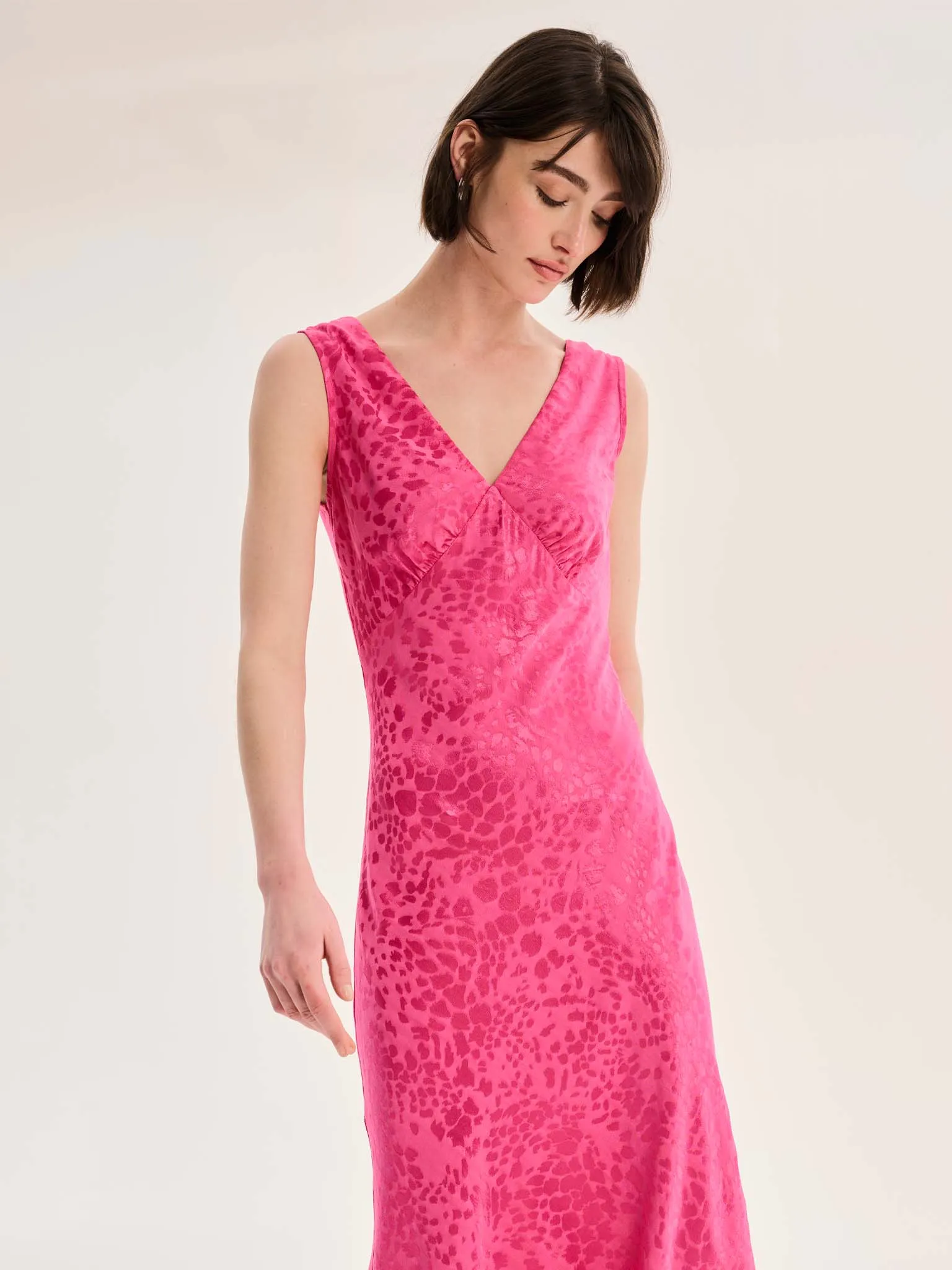 Iris Maxi Dress in Cerise Pink