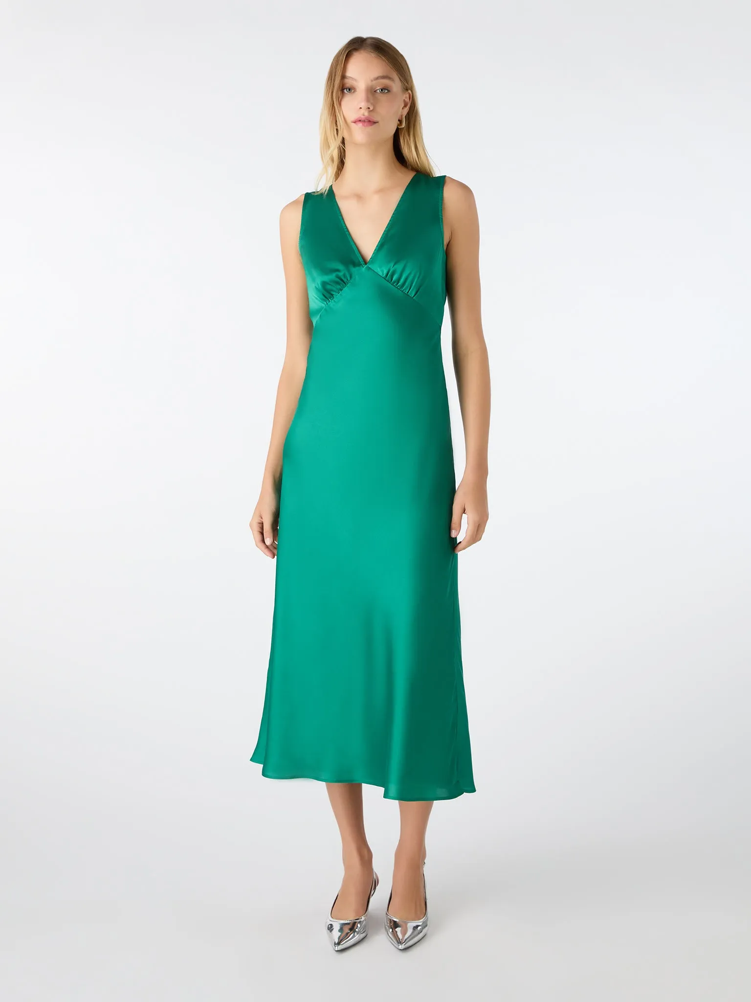 Iris Maxi Dress in Viridian Green