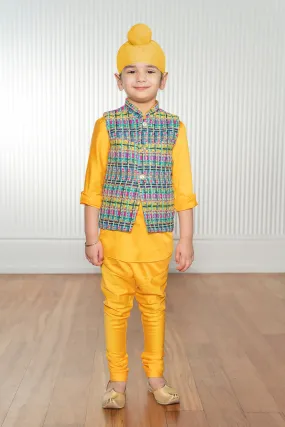 KINJAL Kids Tweed Bandi Vest