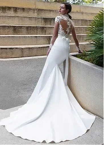 Lace Crest Mermaid Gown