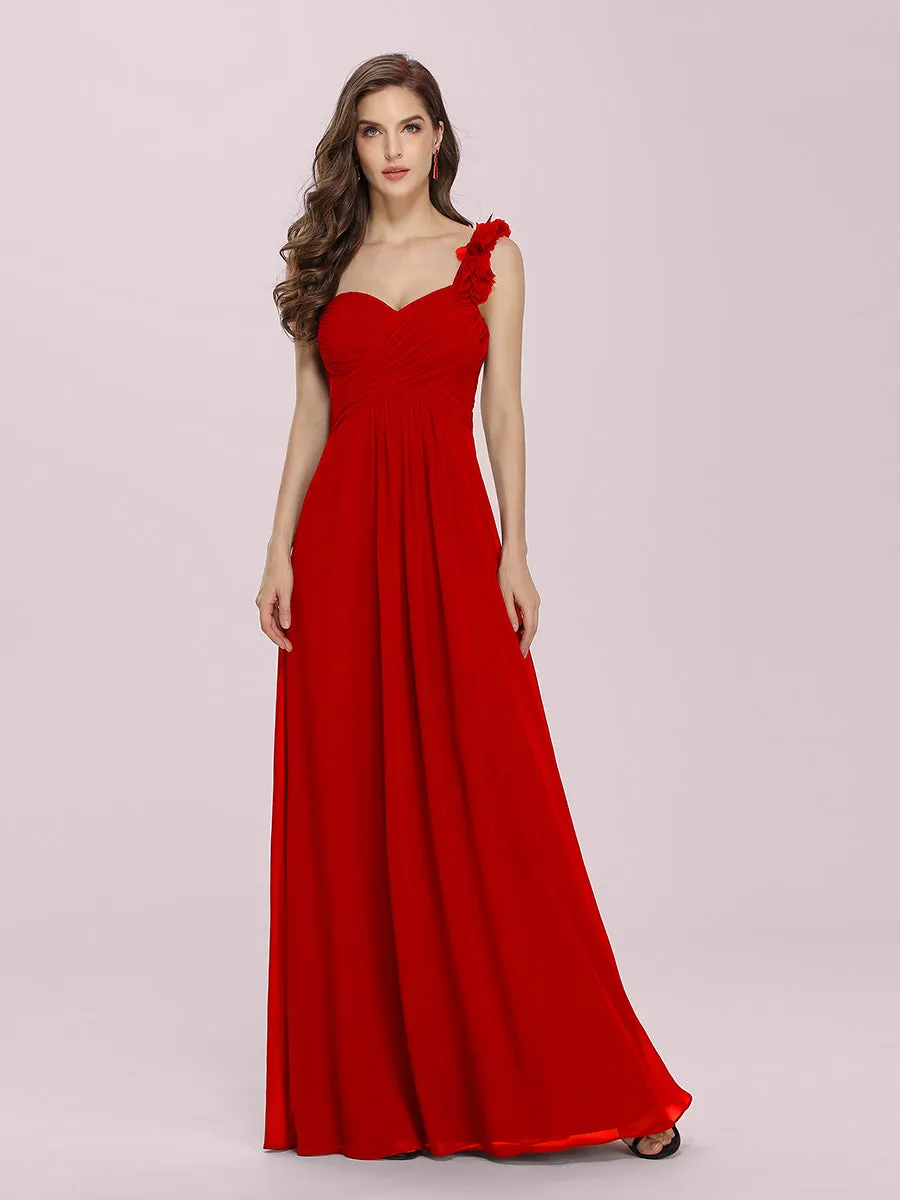 Maxi Long One Shoulder Chiffon Bridesmaid Dresses for Wholesale