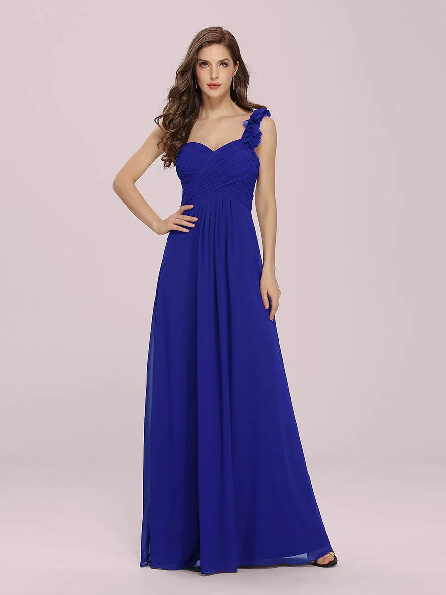 Maxi Long One Shoulder Chiffon Bridesmaid Dresses for Wholesale