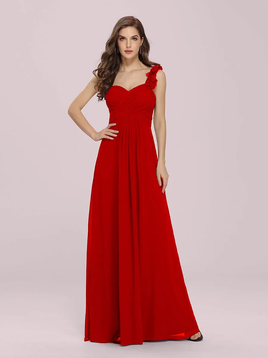 Maxi Long One Shoulder Chiffon Bridesmaid Dresses for Wholesale