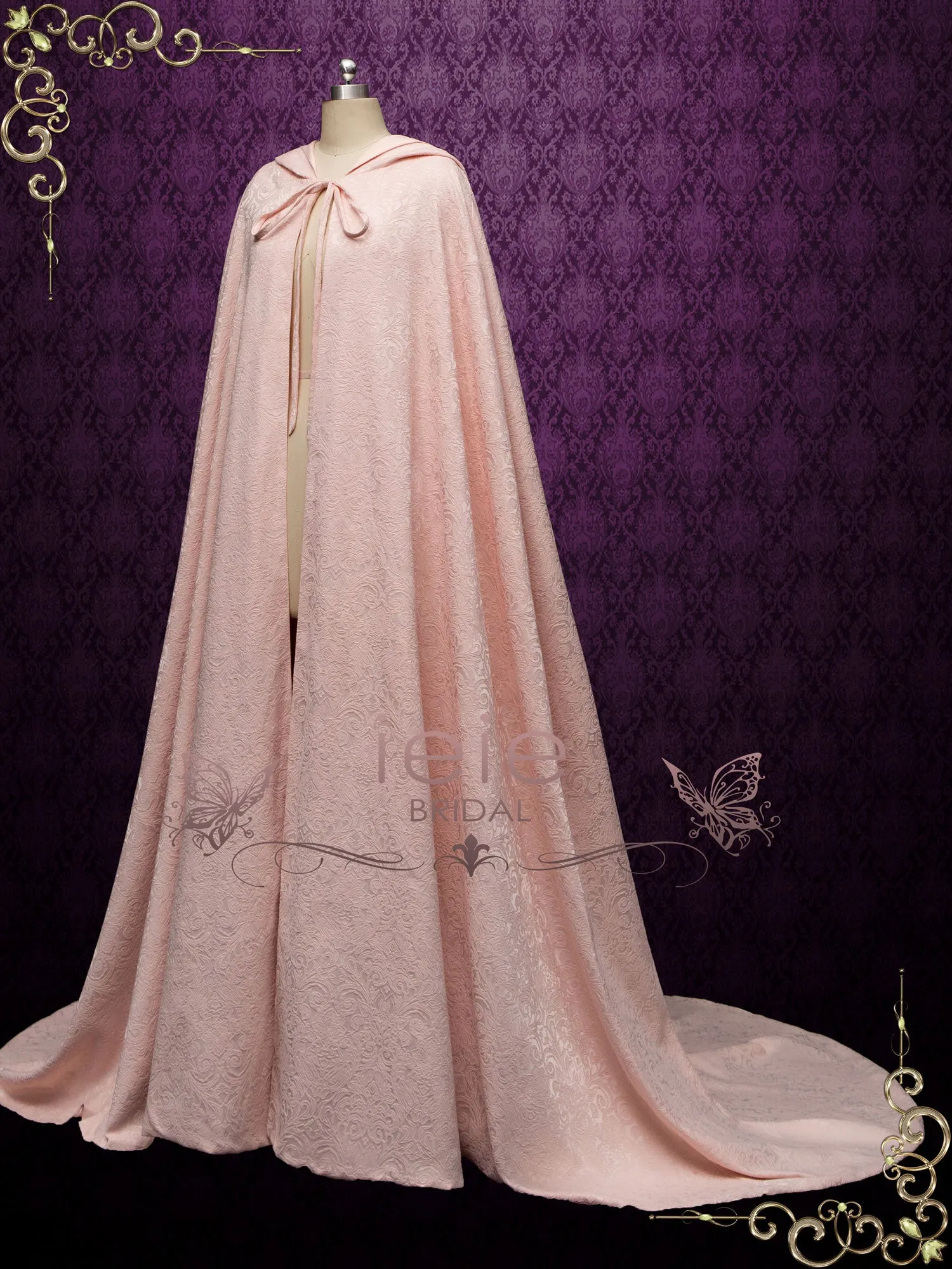 Medieval Cotton Jacquard Wedding Cloak Y200502