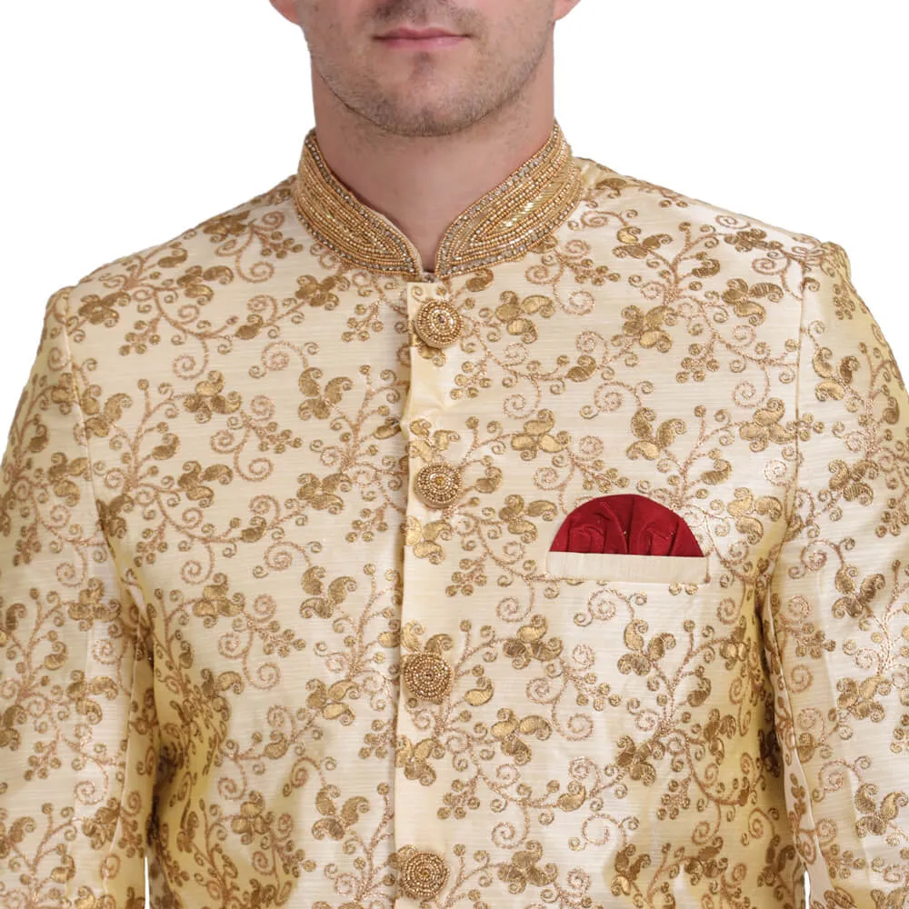 Modern Indo Western Sherwani with embroidery