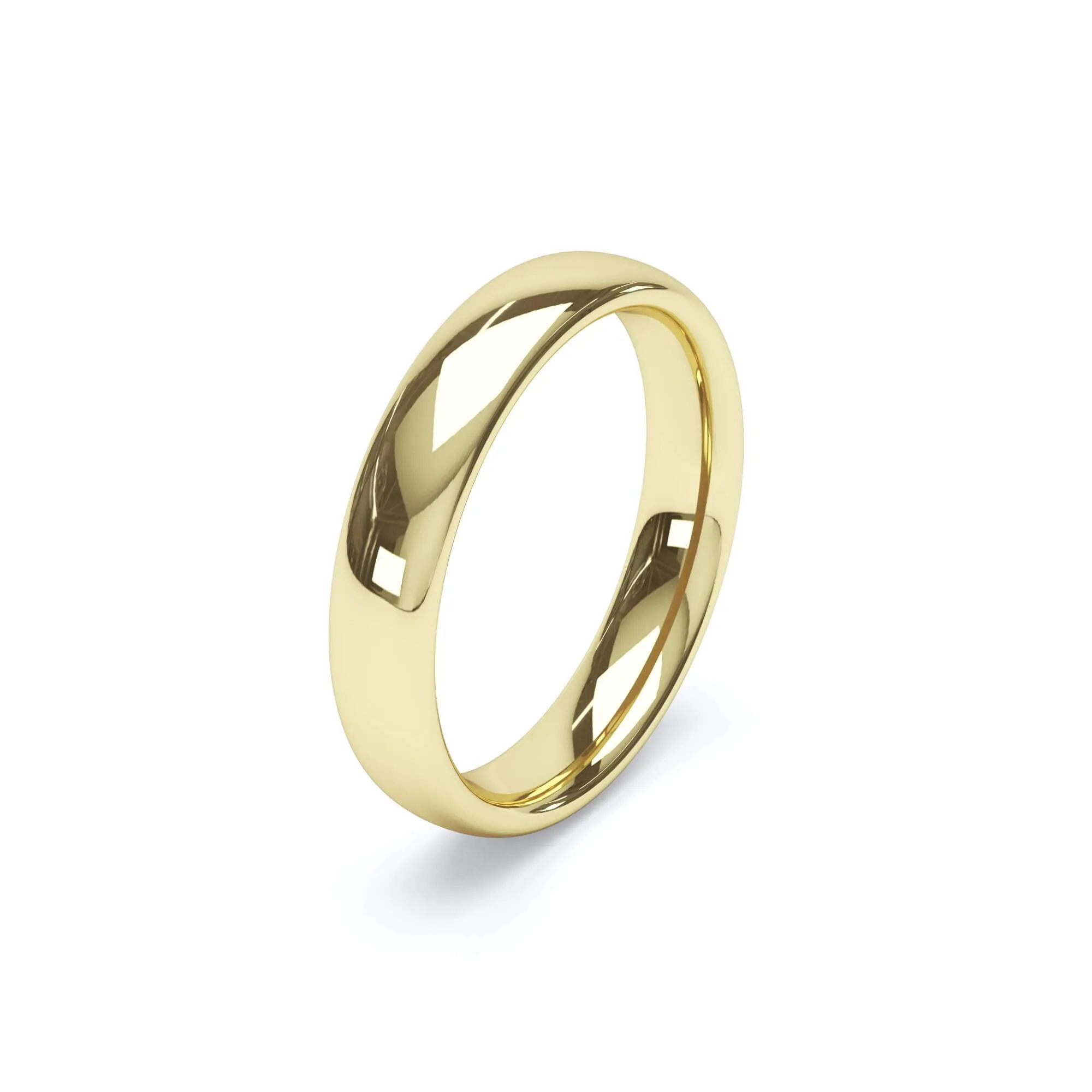 - Oval Profile Wedding Ring 18k Yellow Gold