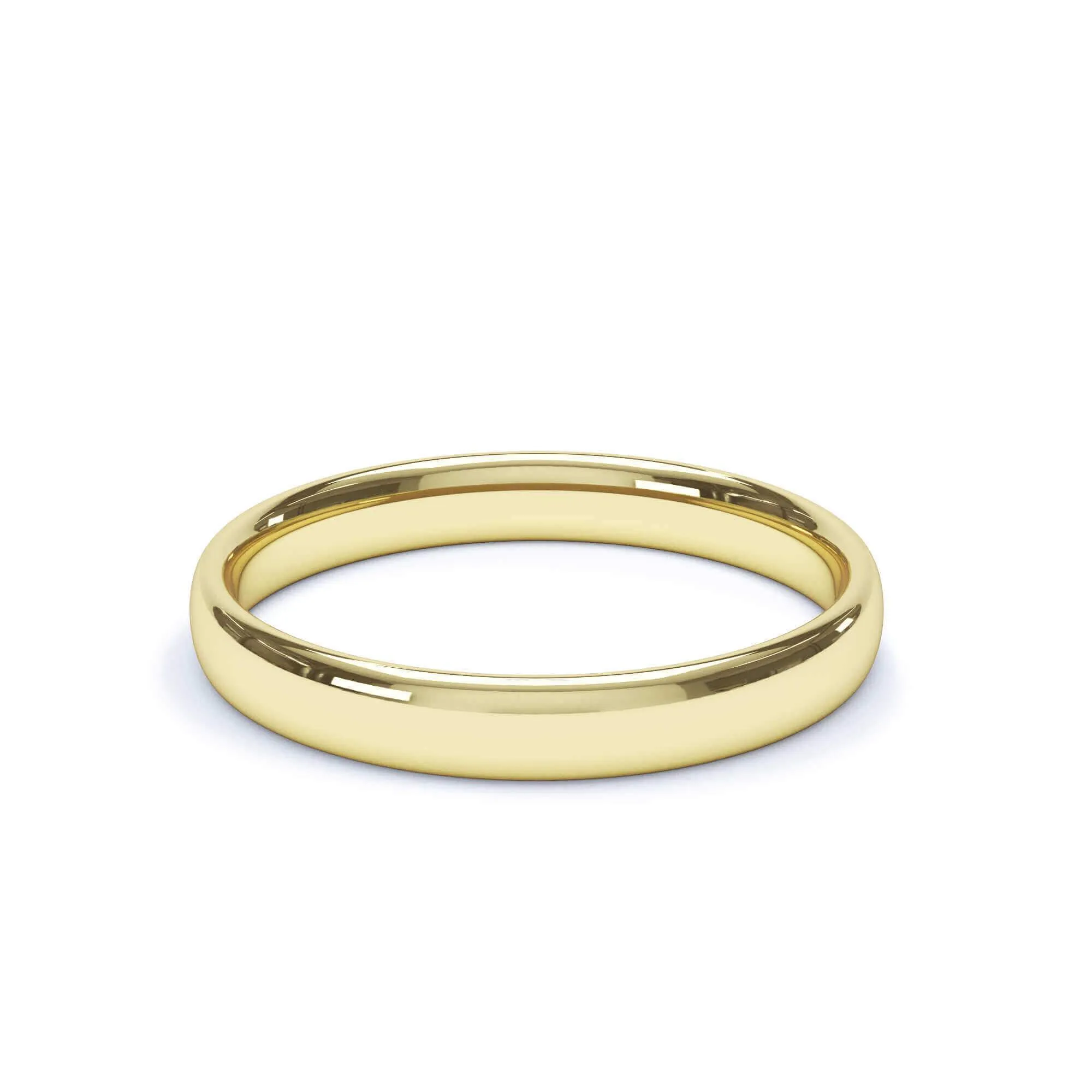 - Oval Profile Wedding Ring 18k Yellow Gold