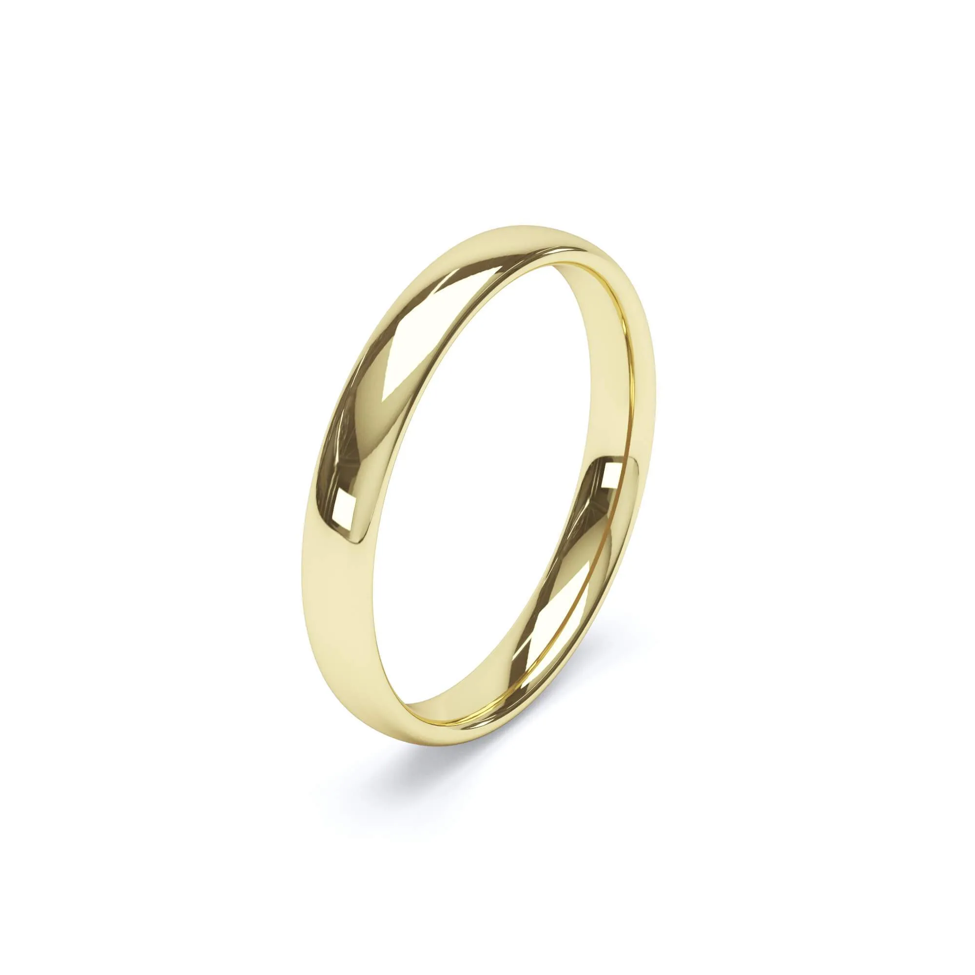 - Oval Profile Wedding Ring 18k Yellow Gold