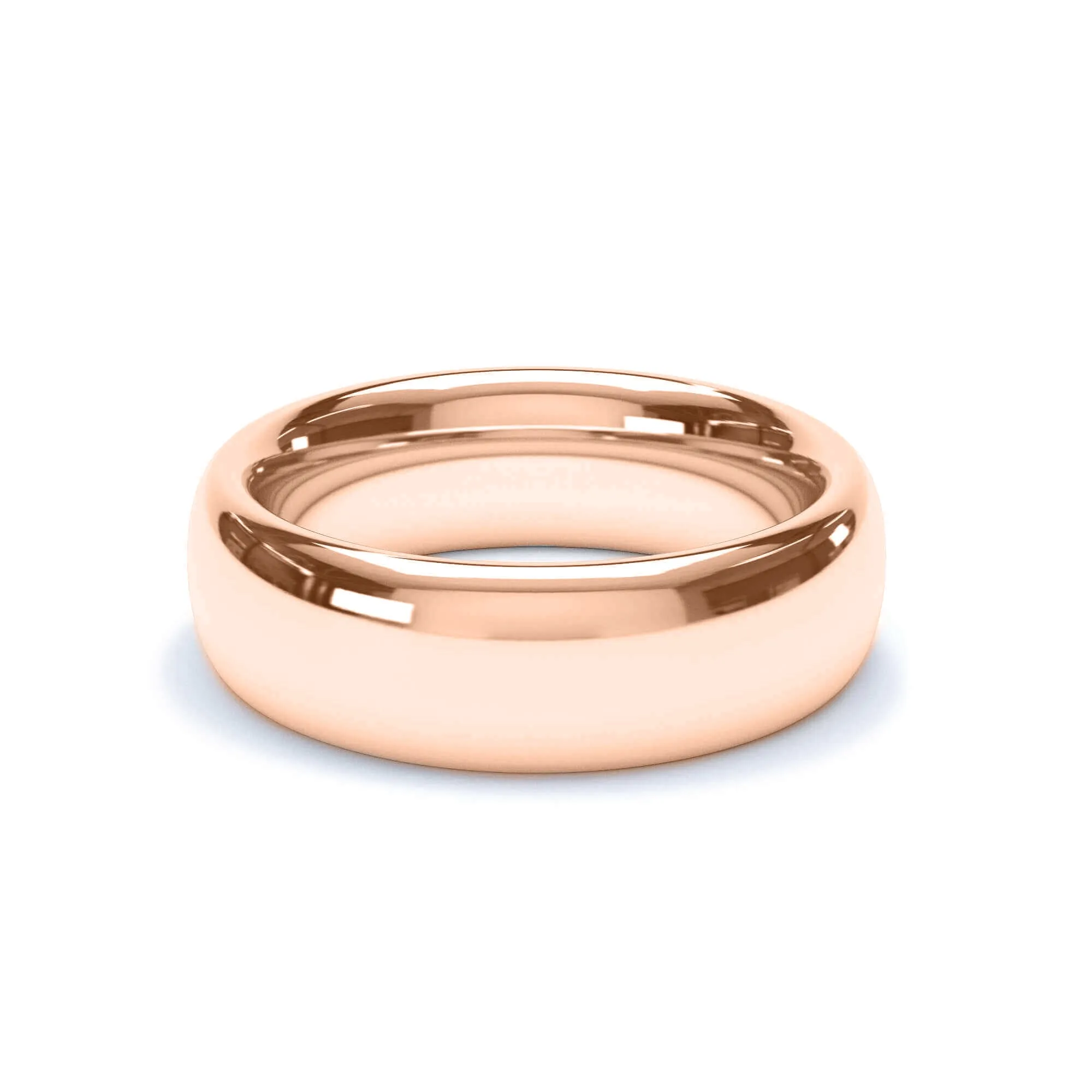 - Oval Profile Wedding Ring 9k Rose Gold