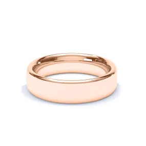 - Oval Profile Wedding Ring 9k Rose Gold