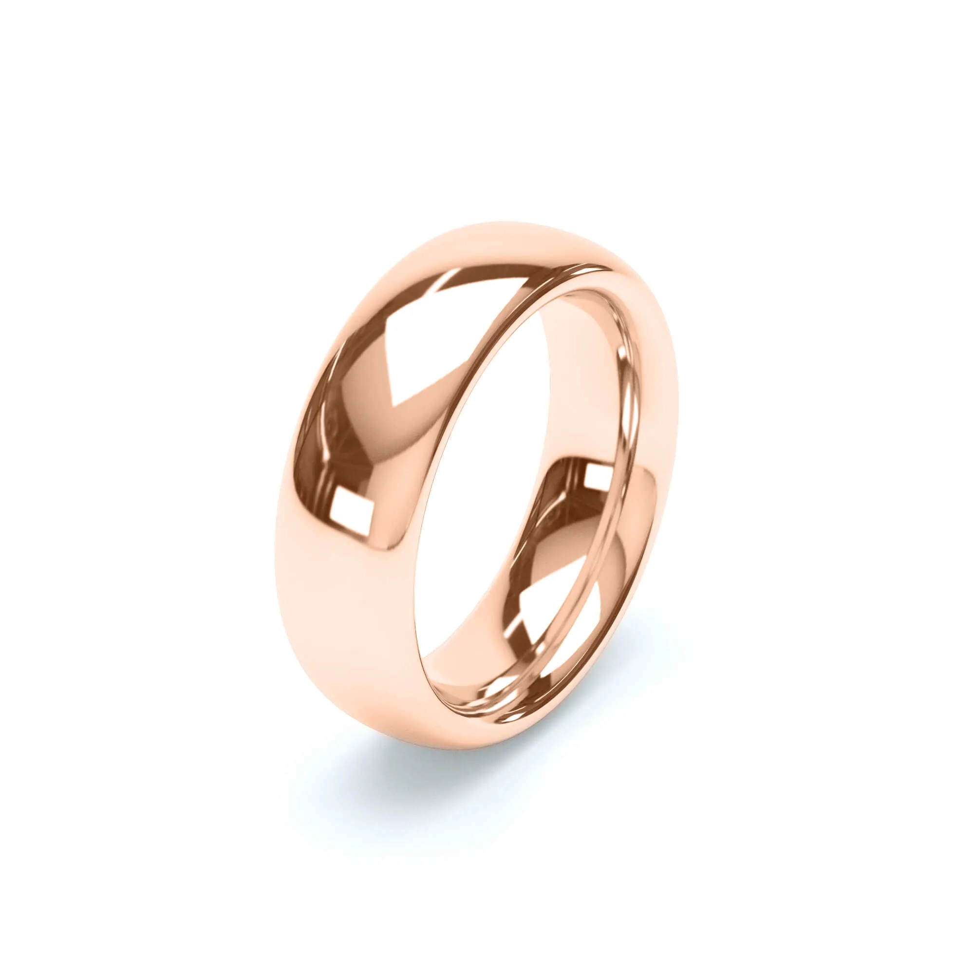 - Oval Profile Wedding Ring 9k Rose Gold