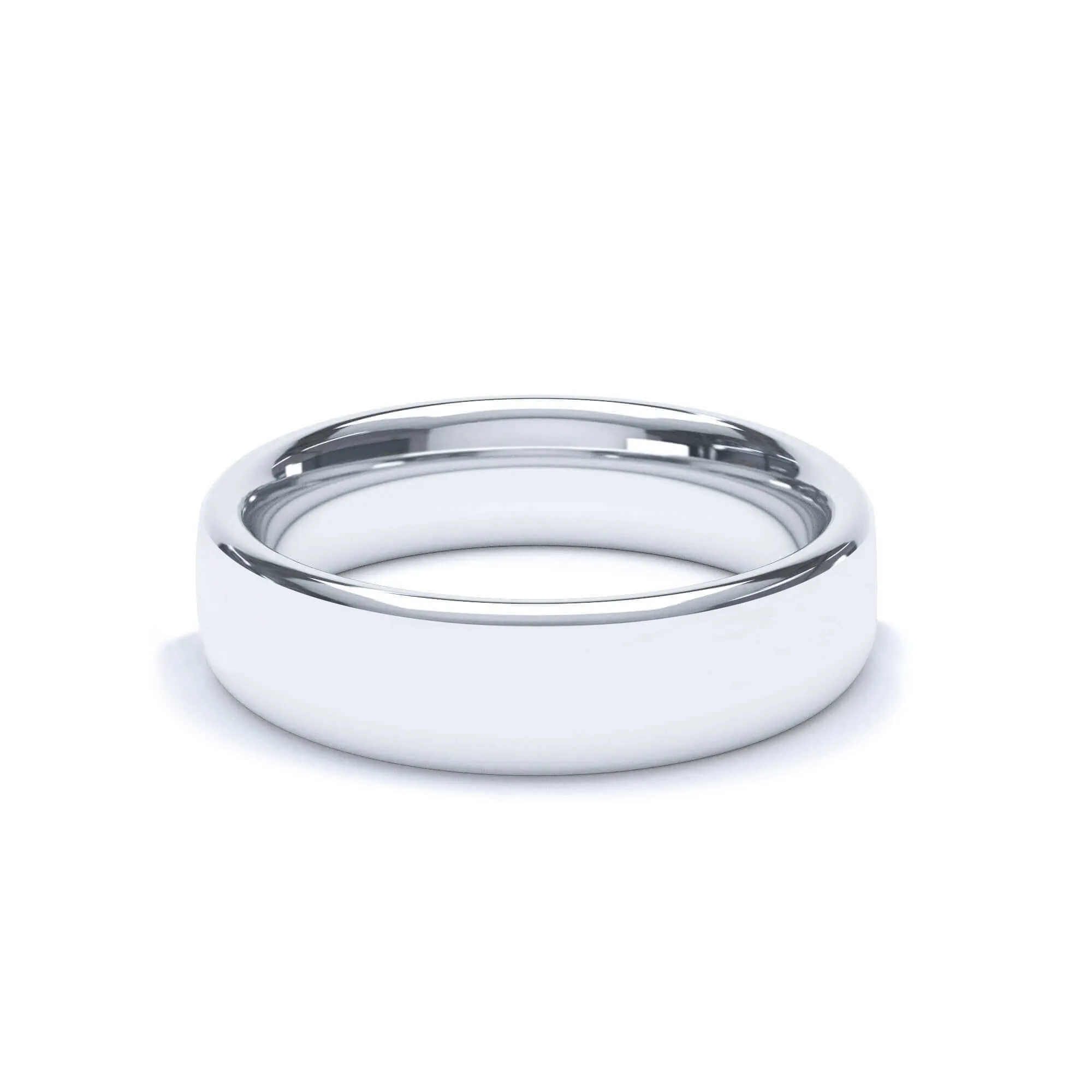 - Oval Profile Wedding Ring 9k White Gold