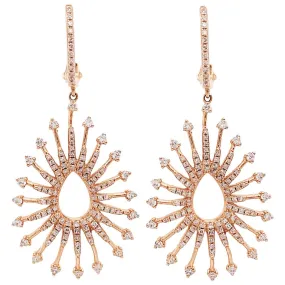 Pear Shaped Diamond Designer Earrings