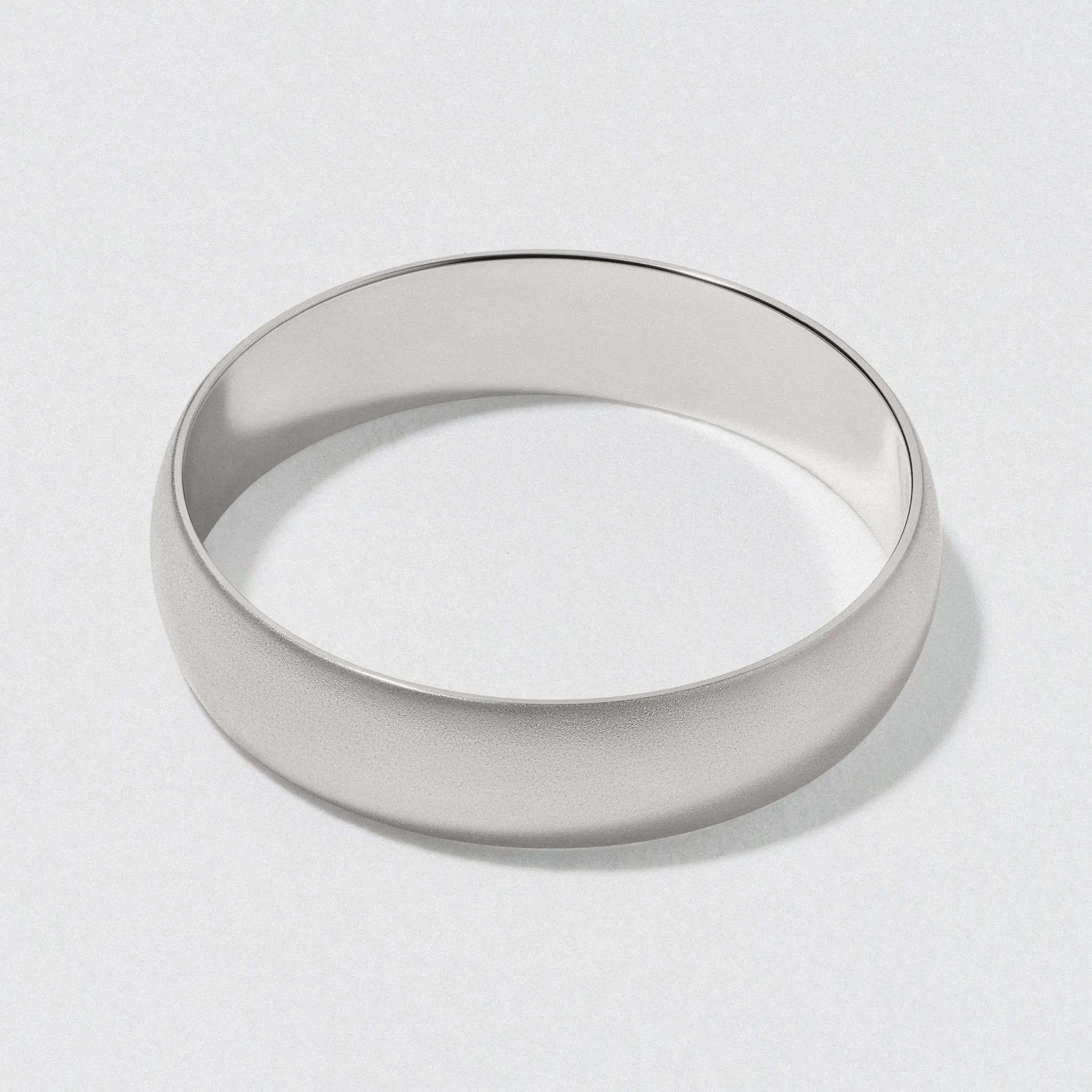 Platinum Classic Wedding Band - Matte 5mm