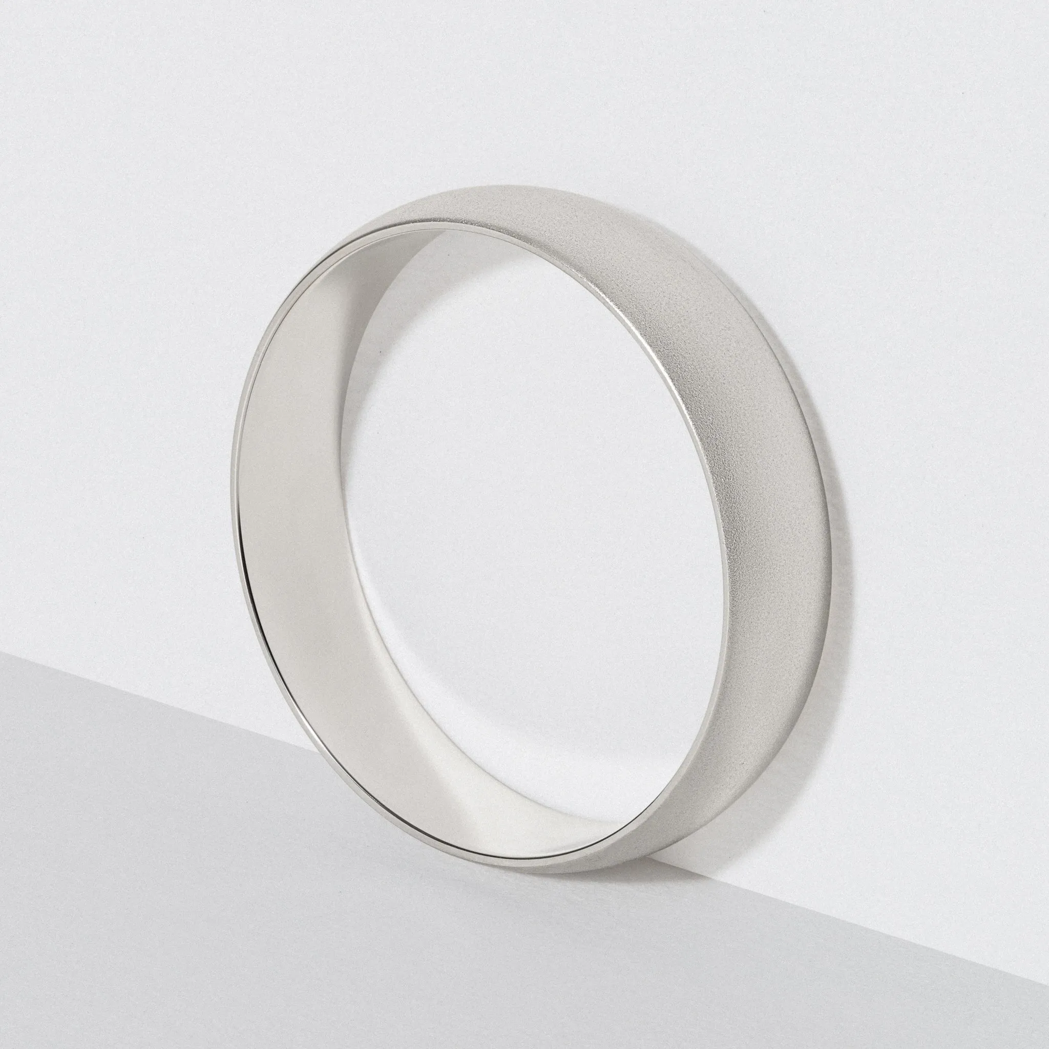 Platinum Classic Wedding Band - Matte 5mm