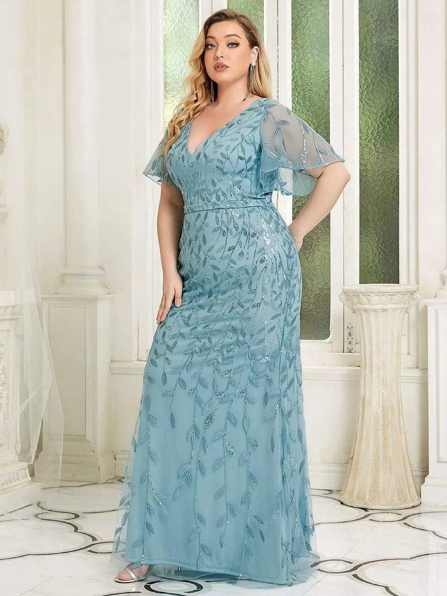 Plus Size Long Mermaid Formal Dresses for Weddings