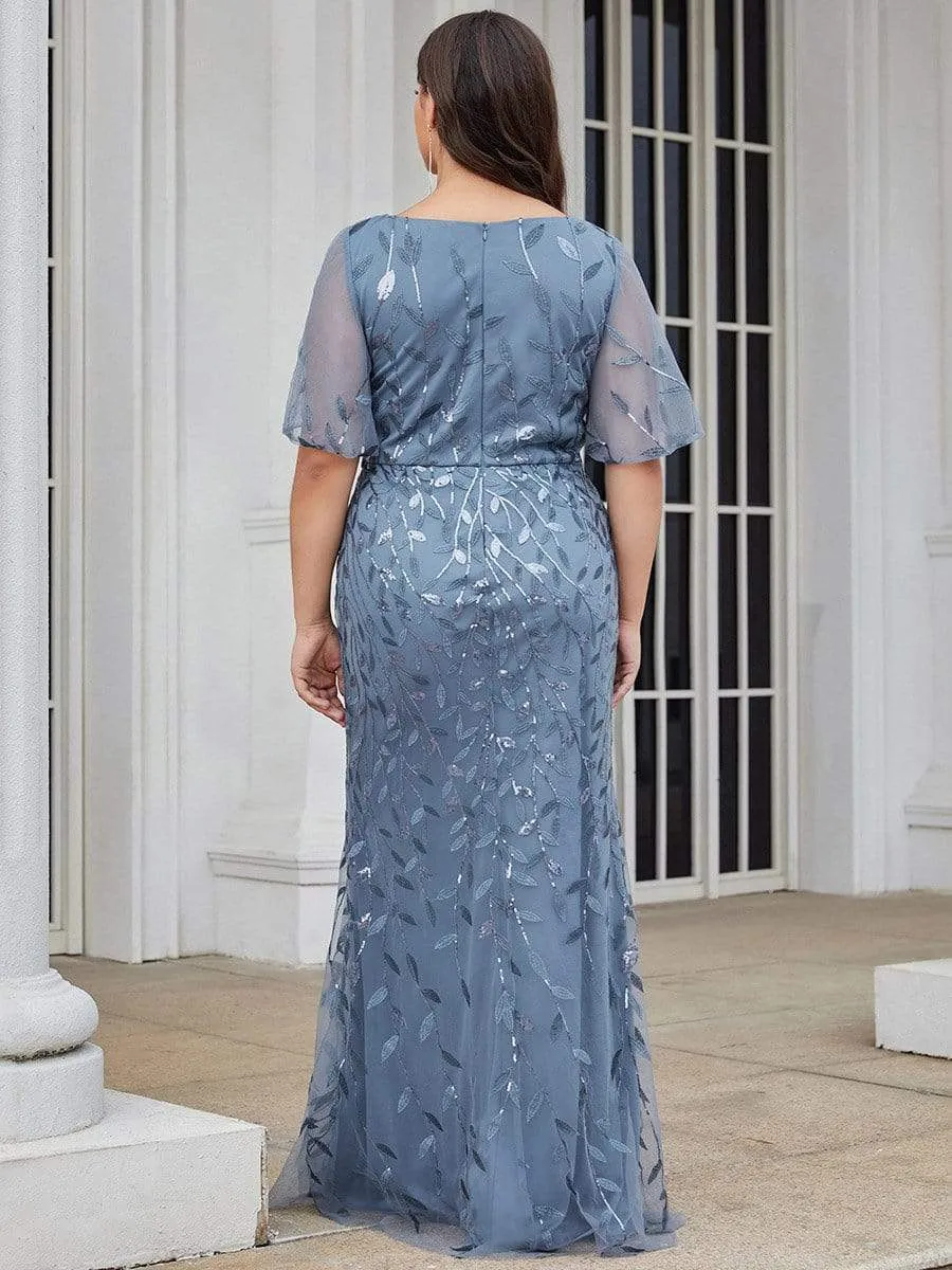 Plus Size Long Mermaid Formal Dresses for Weddings