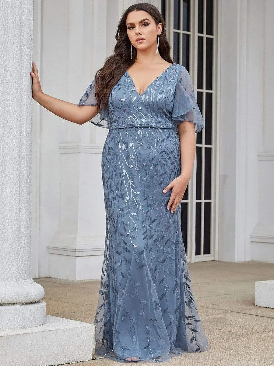 Plus Size Long Mermaid Formal Dresses for Weddings