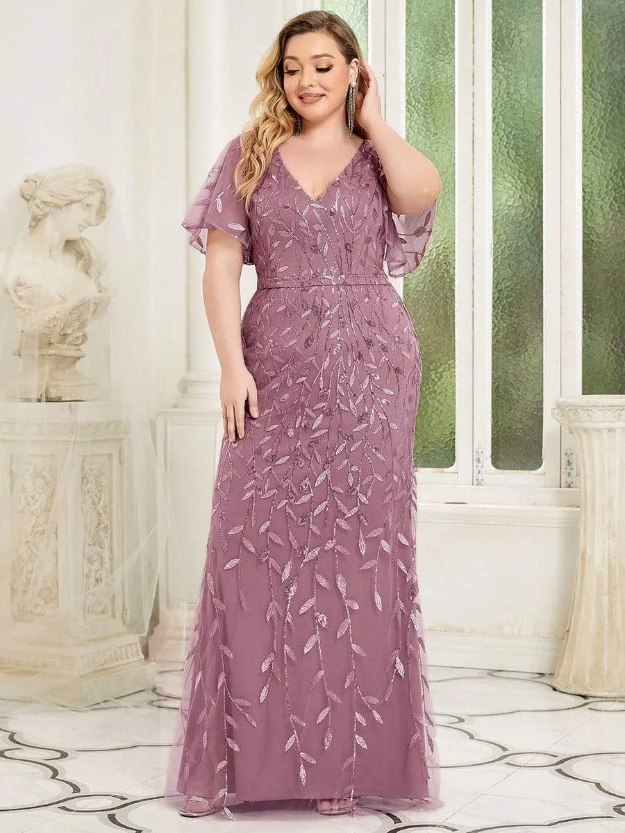 Plus Size Long Mermaid Formal Dresses for Weddings