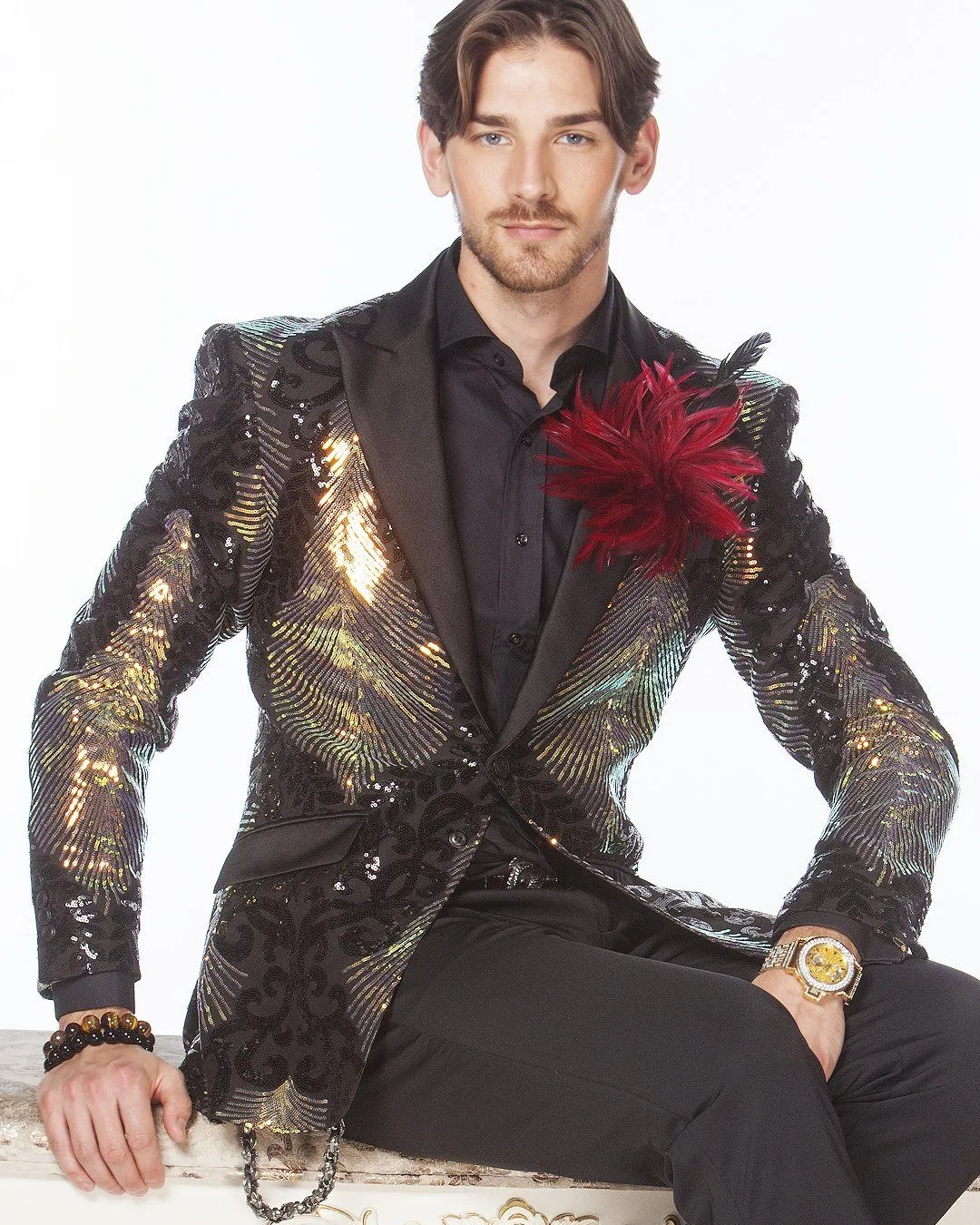 Prom Blazer - Prom Tuxedo - Sequin Blazer - Jupiter Black - Prom 2022