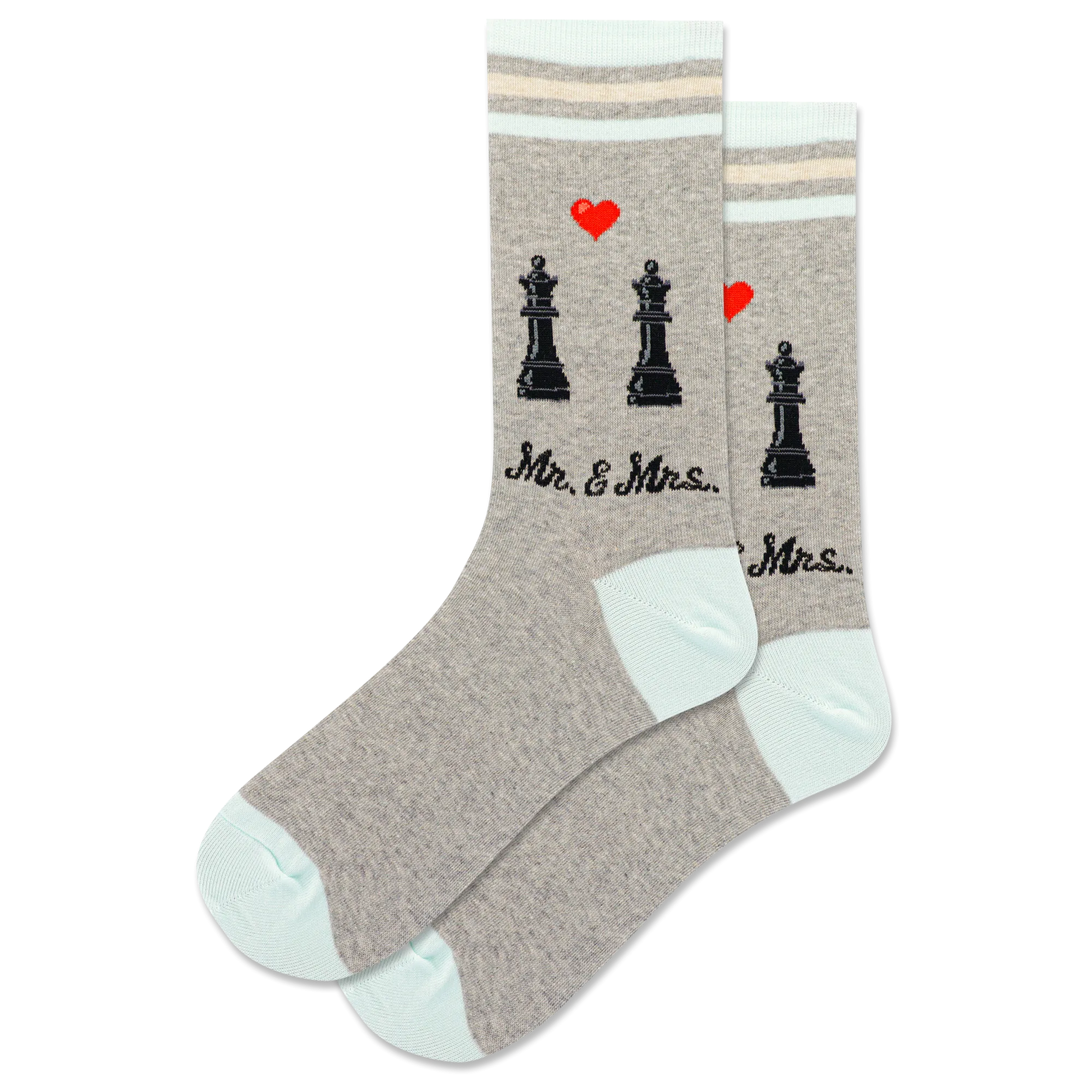 "Mr & Mrs" Crew Socks by Hot Sox