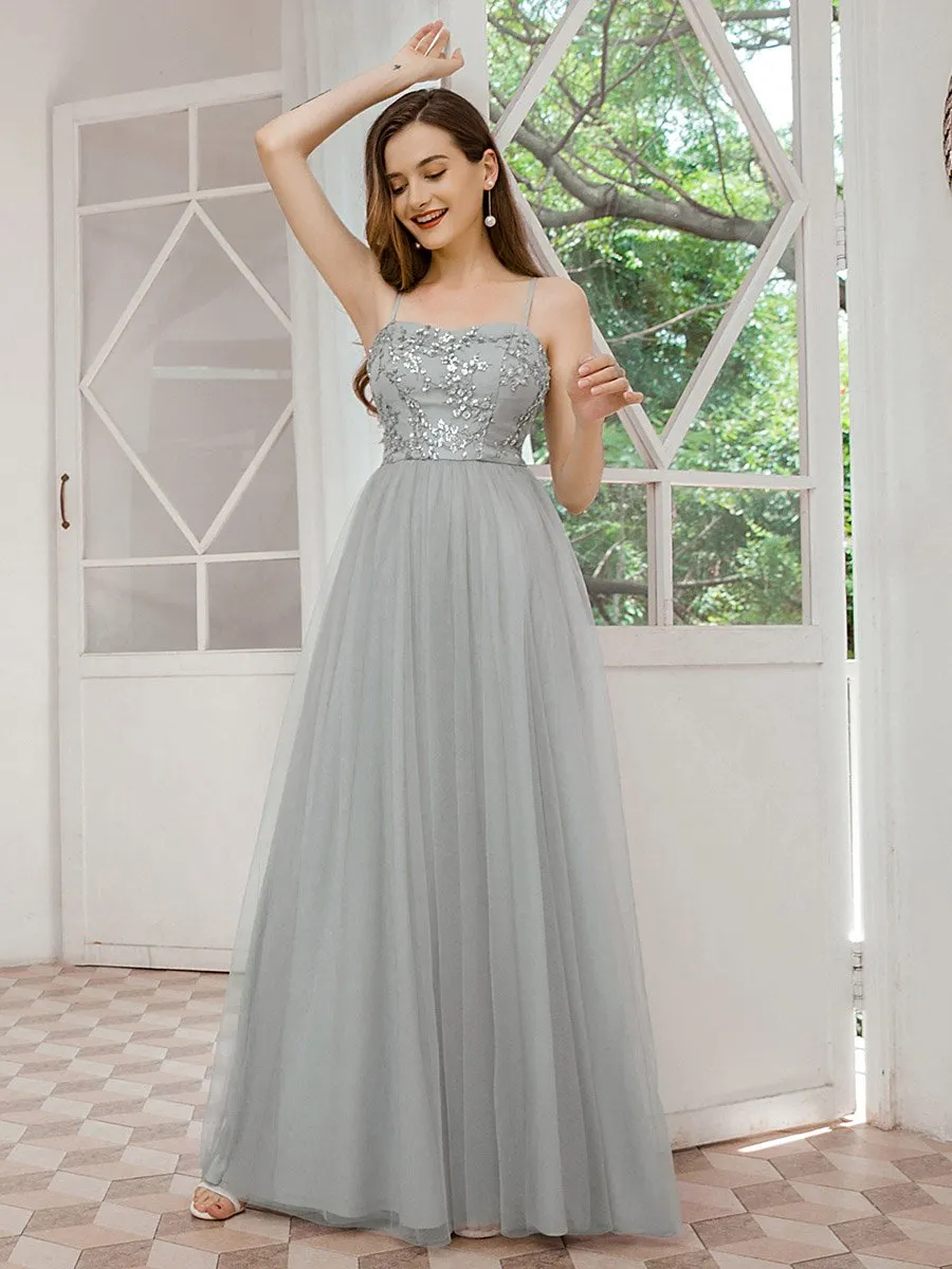 Romantic Sweetheart Neckline Bridesmaid Dresses Wholesale with Spaghetti Straps