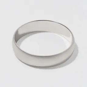 White Gold Classic Wedding Band - Matte 5mm