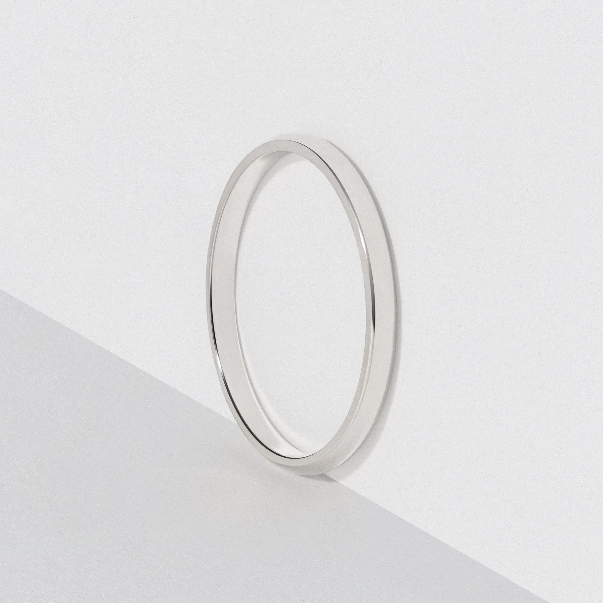 White Gold Classic Wedding Band - Polished 1.5mm