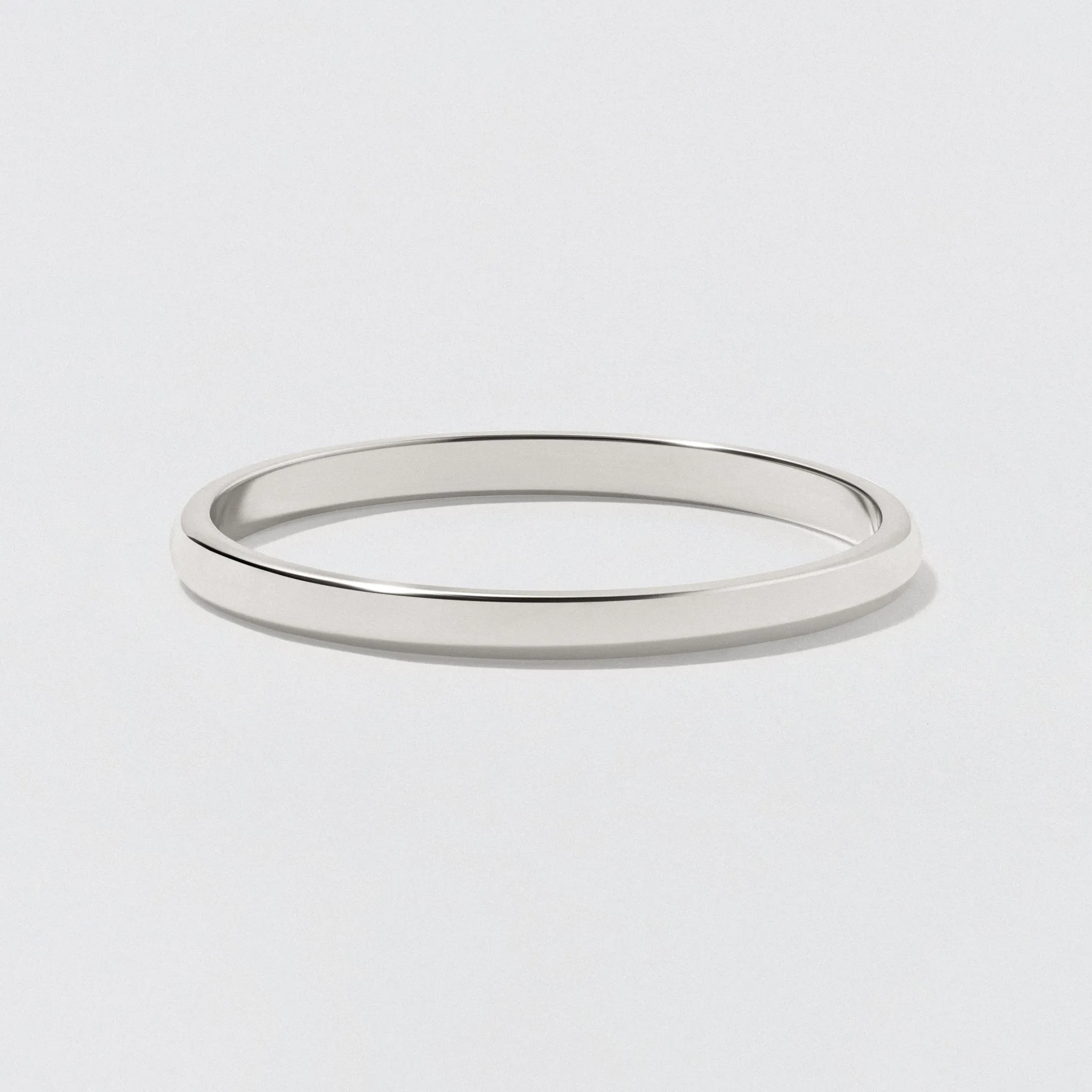 White Gold Classic Wedding Band - Polished 1.5mm