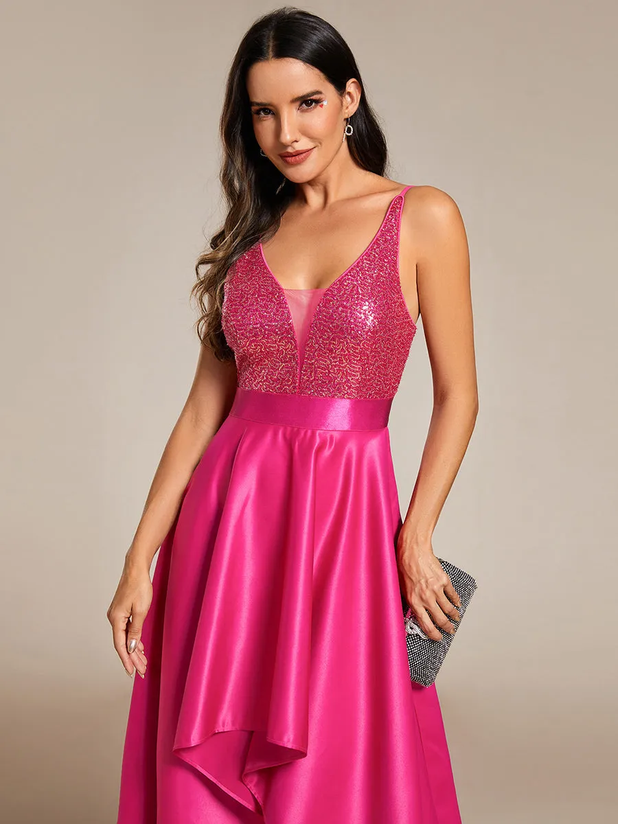 Wome's Sexy Backless Sparkly Prom Dresses